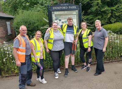FODP Volunteers BGL insurance volunteering at Doxford Park